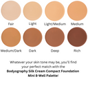 Bodyography Silk Cream Compact Foundation Mini 8-Well Palette