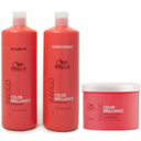 Wella Professionals Invigo Color Brilliance Shampoo and Conditioner 1L + 500ml Mask